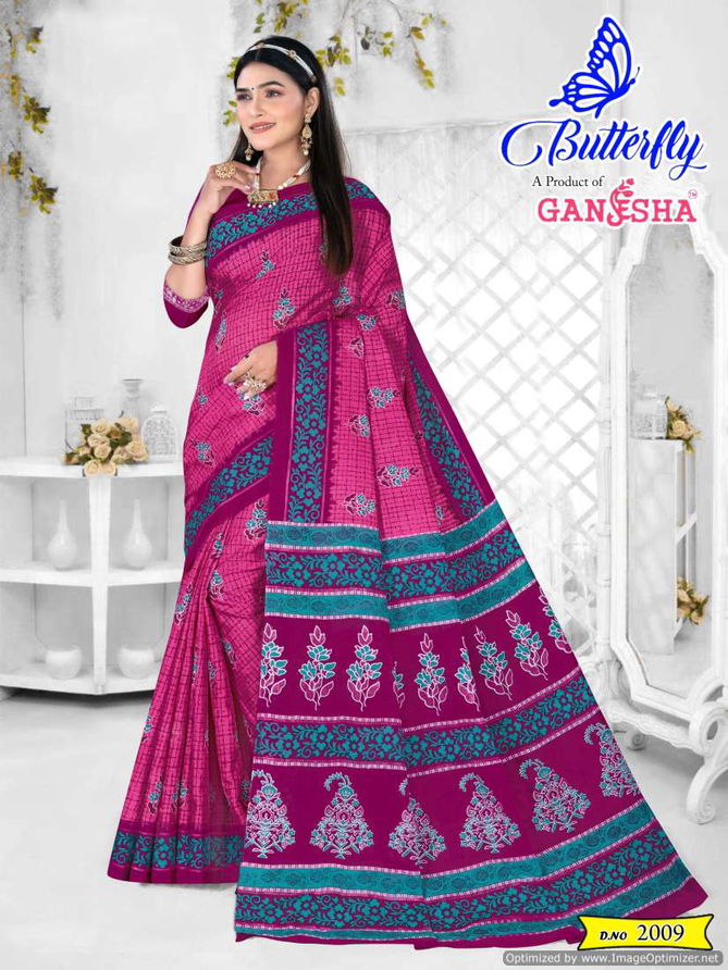 Butterfly Vol 2 By Ganesha Daily Wear Cotton Printed Saree Wholesale Market In Surat